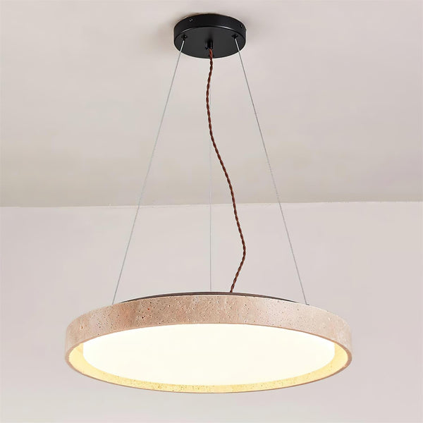 Tavaneria Pendant Light Travertine Ring