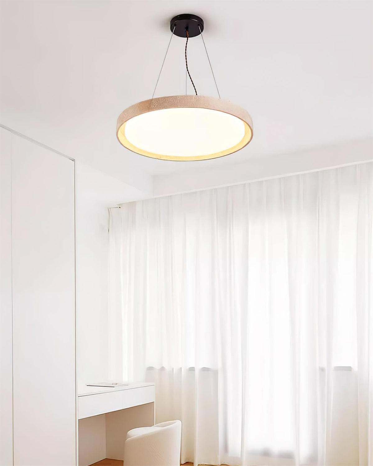 Tavaneria Pendant Light Travertine Ring