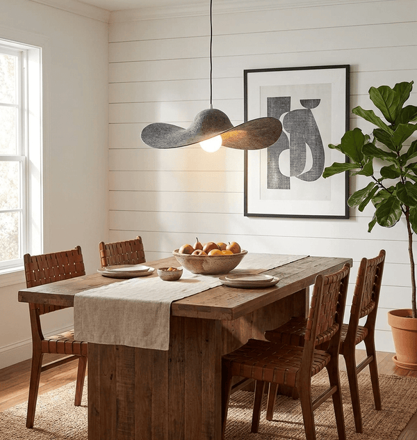 Straw Hat Acoustic Pendant Light