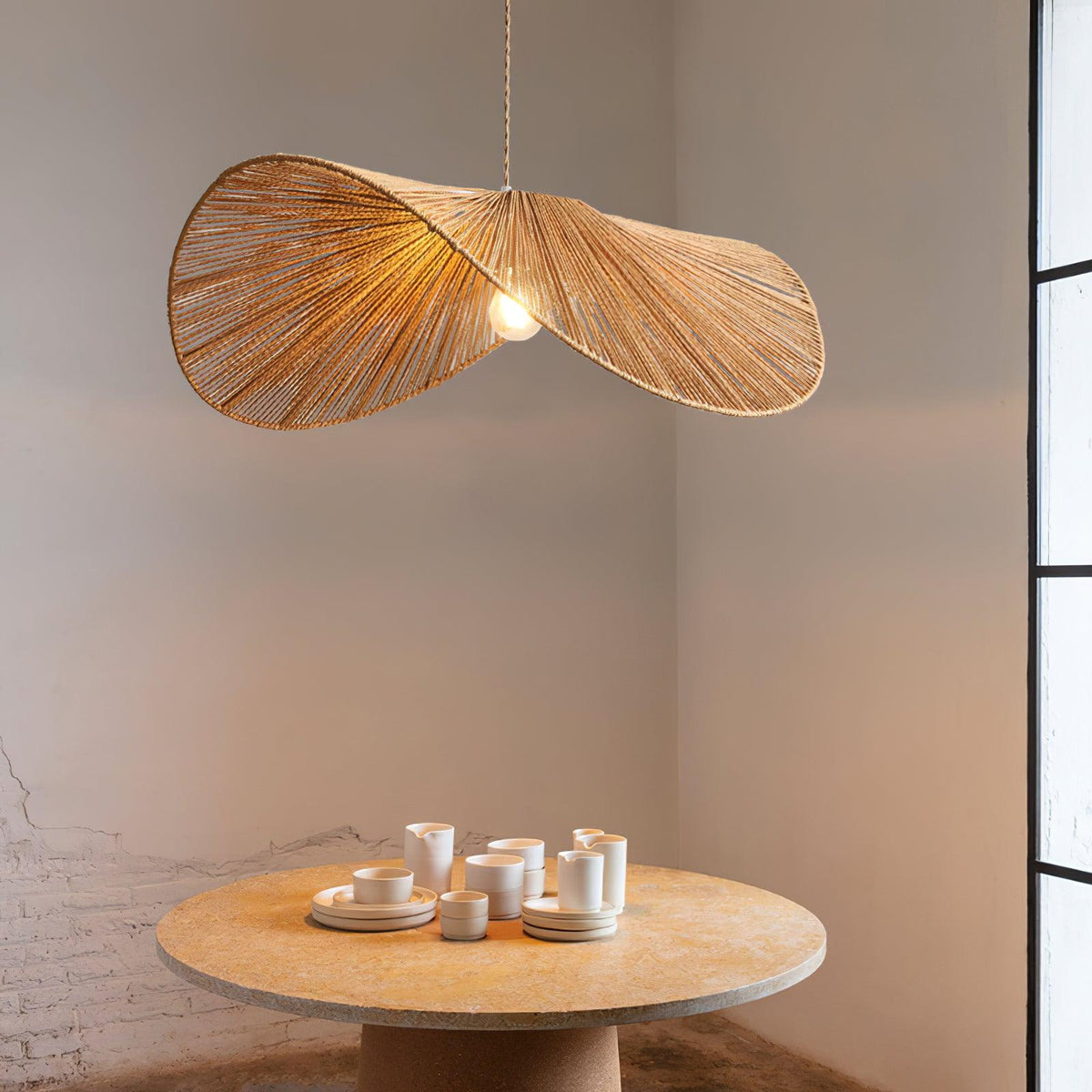 Canoeria Handwoven Natural Rattan Pendant Light
