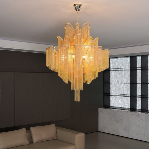 Lustra Pendant Lamp Stream Chain Nickel