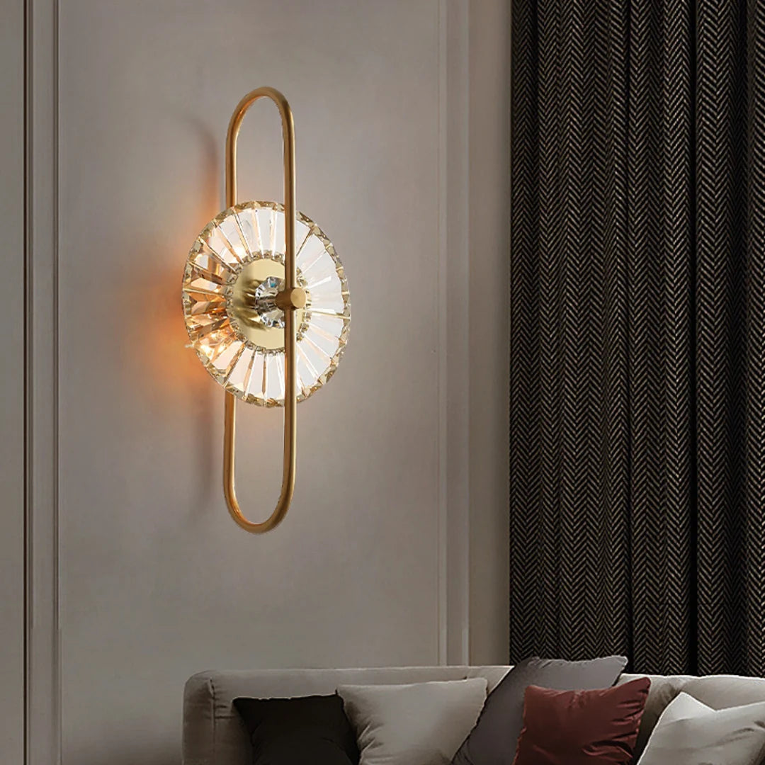 Sunflower Crystal Wall Light