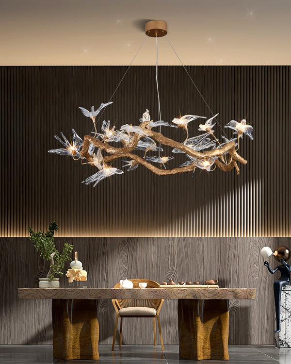 Glass Swallow Chandelier