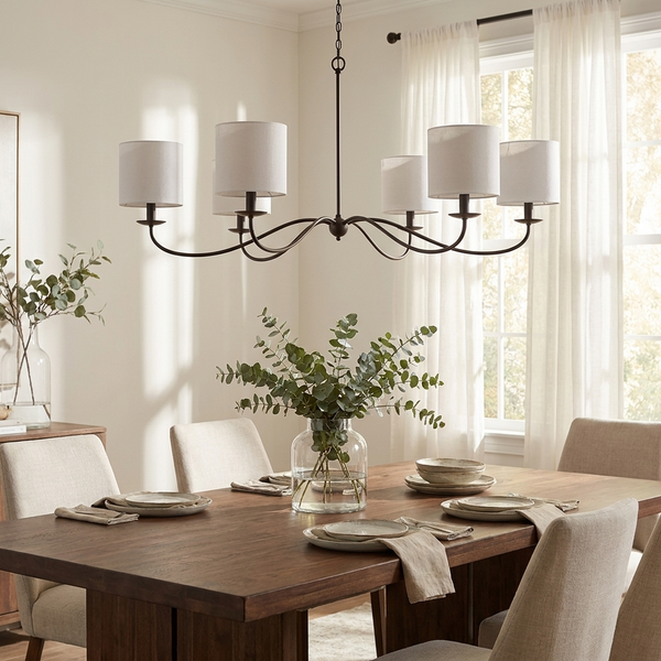 Crescent Wrought Iron Chandelier