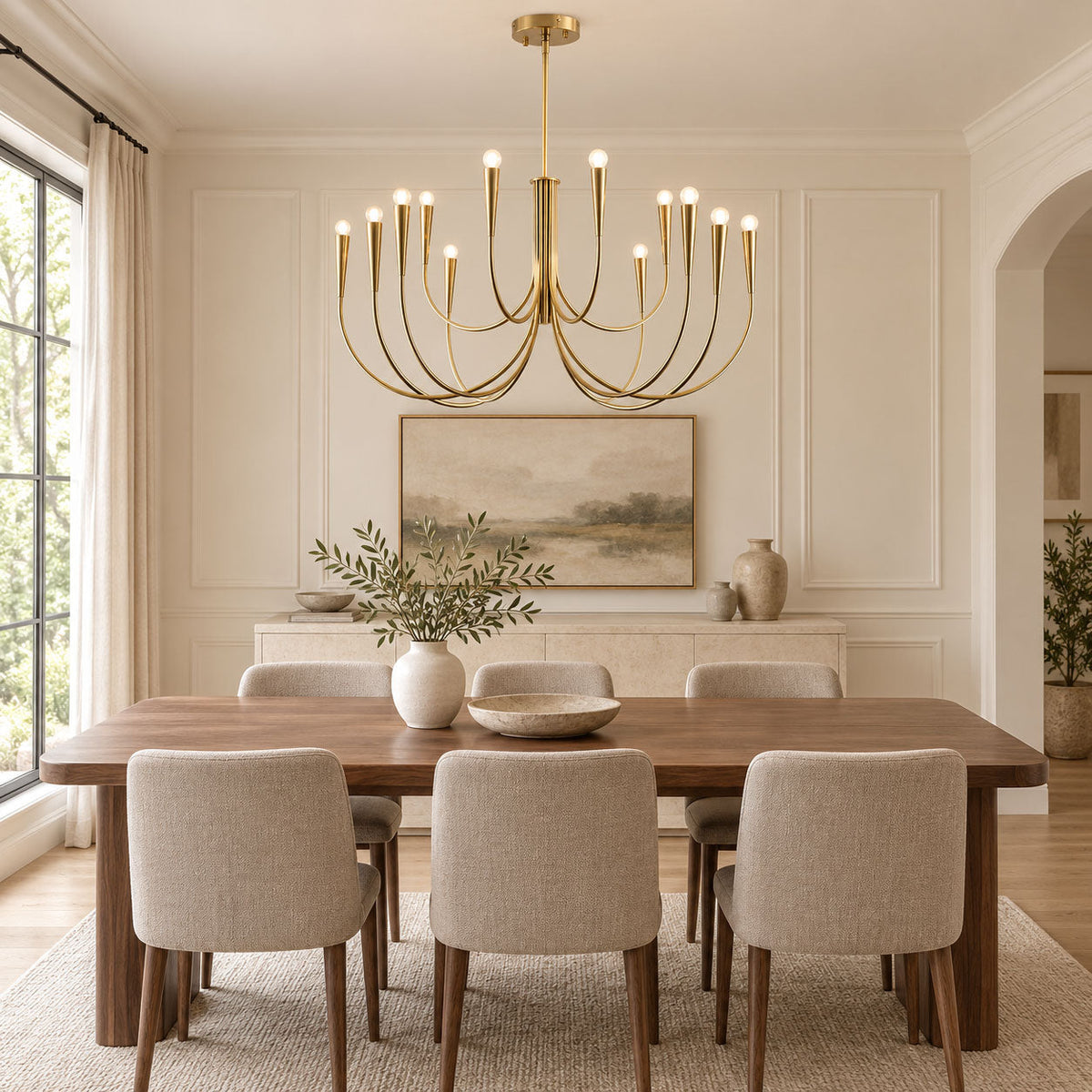 Swoop Arm Chandelier