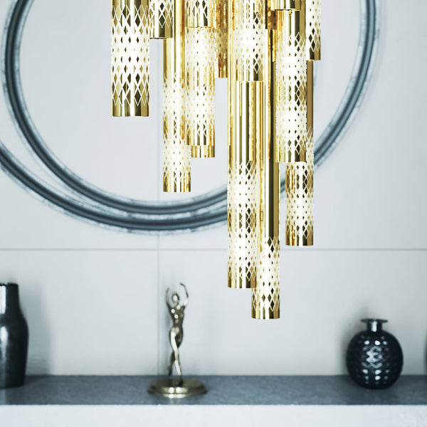 Ovynira Gold Rod Chandelier