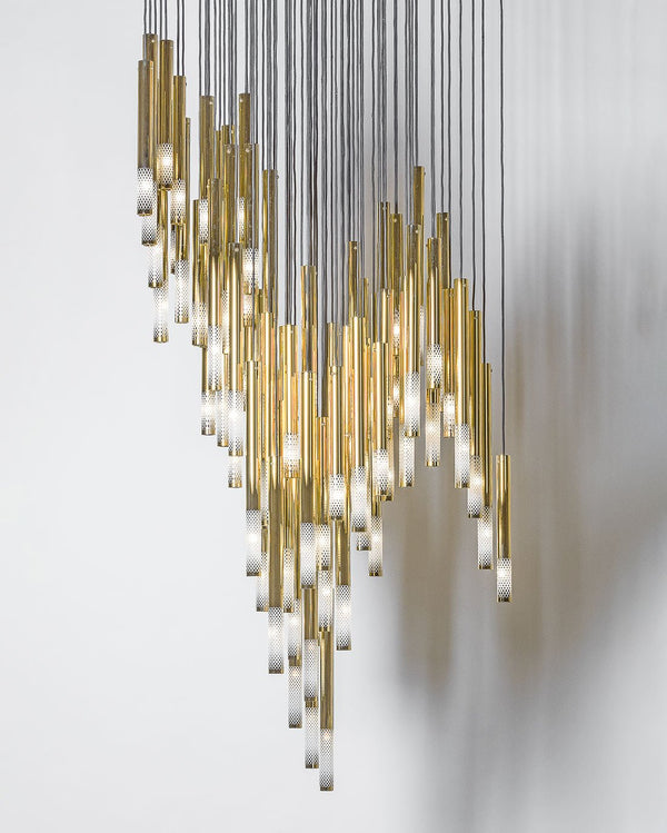 Ovynira Gold Rod Chandelier
