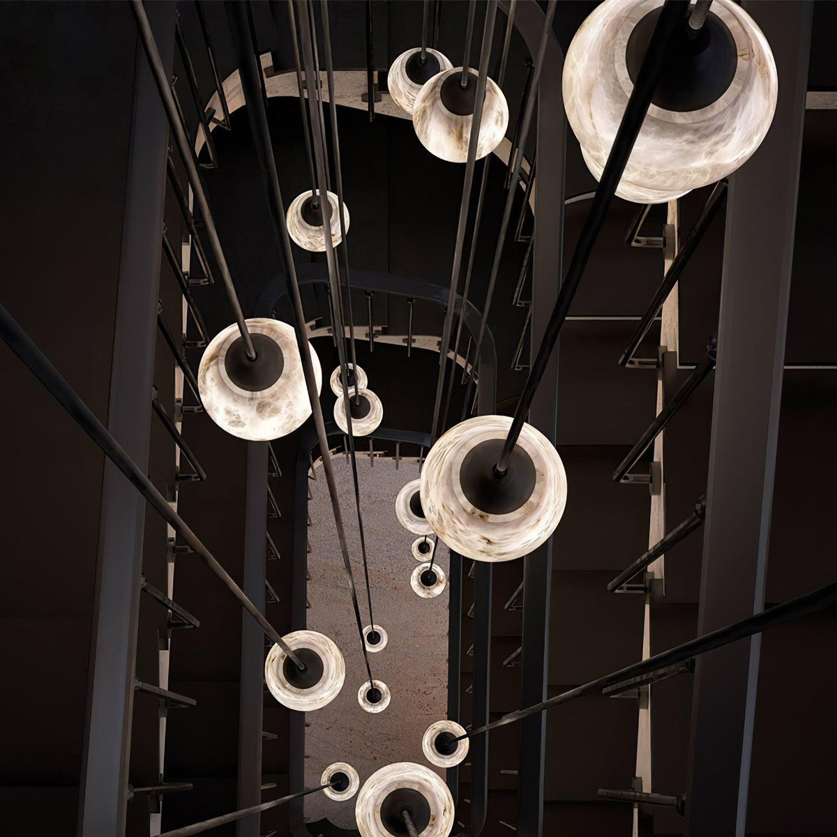 Noira Alabaster Cylinder Pendant Lamp