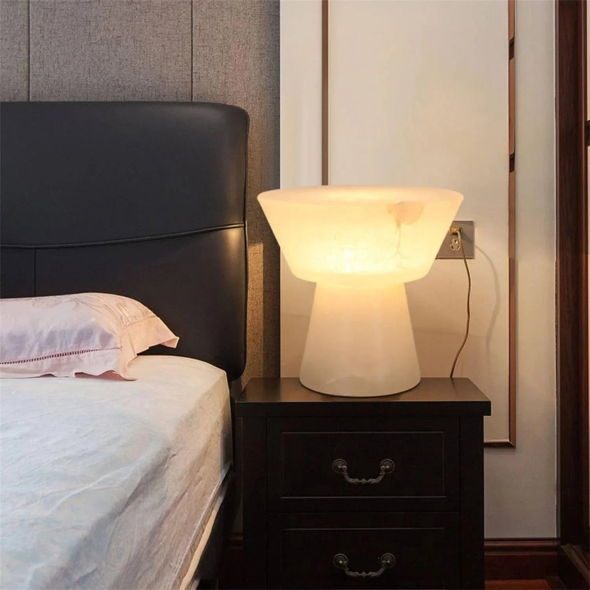 Alabaster Conical Table Lamp