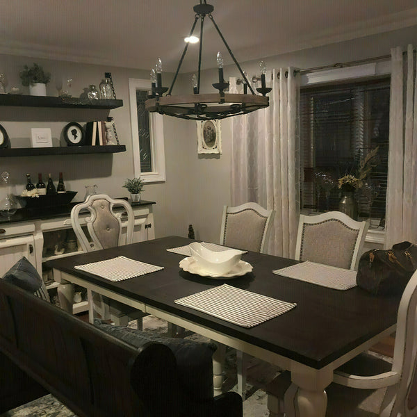 Evtalen Vintage Industrial Wooden Chandelier