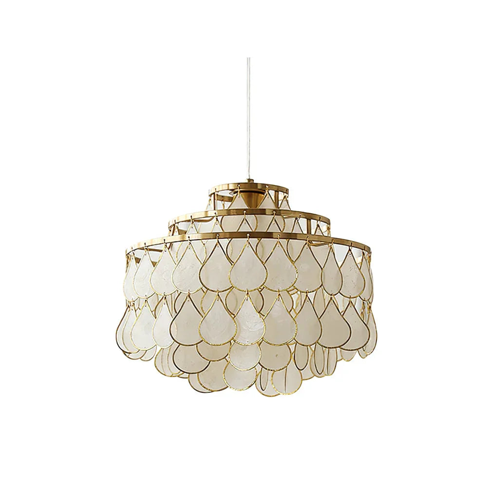 Teardrops Capiz Chandelier