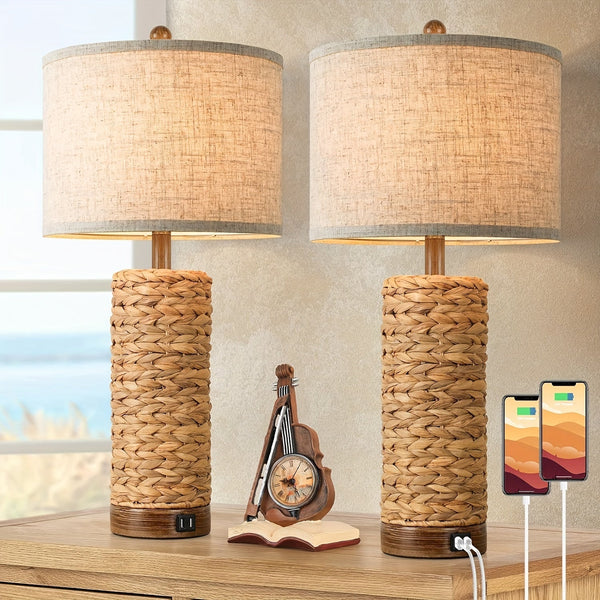 2-Set Tena Rattan Table Lamp