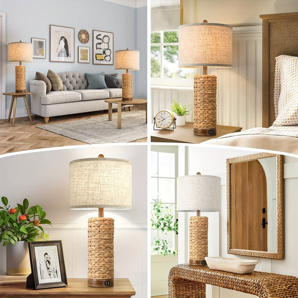 2-Set Tena Rattan Table Lamp