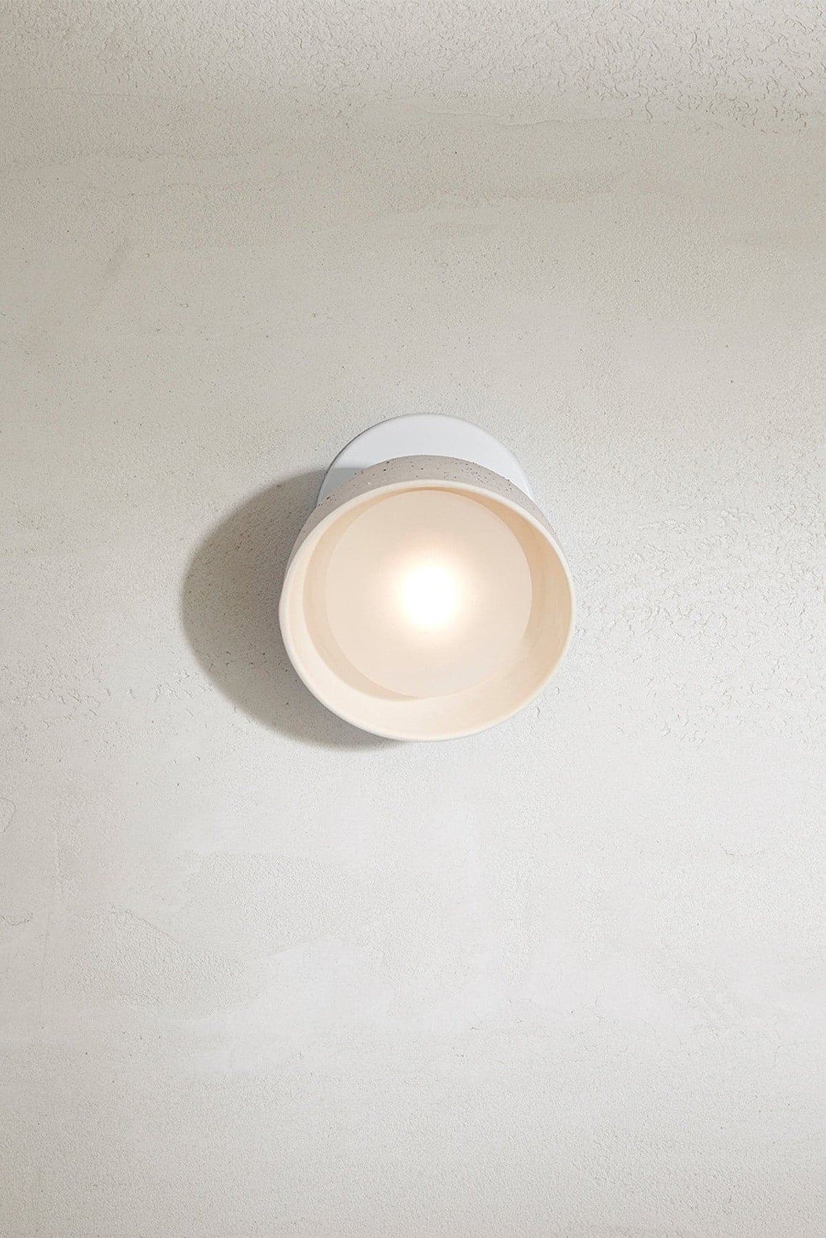 Ellorus Surface Glass Travertine Wall Lamp