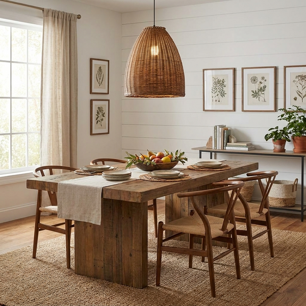 Thatch Woven Rattan Pendant Lamp