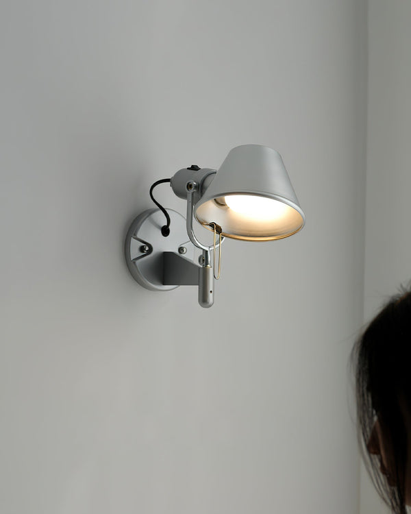 Wall Lamp Metal Body Conical Shade Adjustable Modern Minimalist