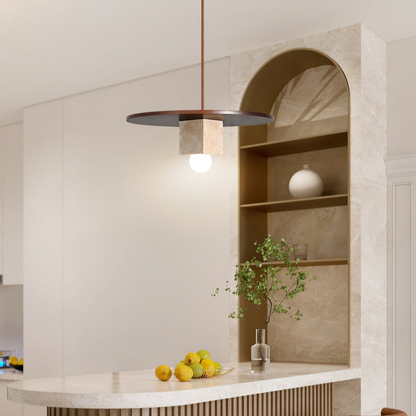 Tondo Stone Disc Pendant Light
