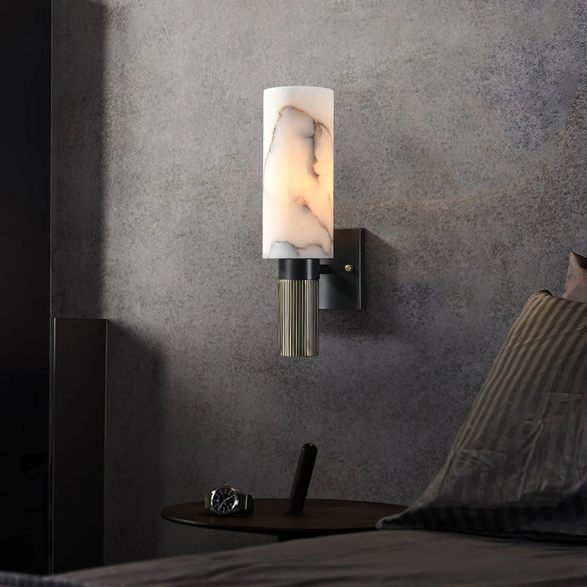Torch Alabaster Wall Sconce