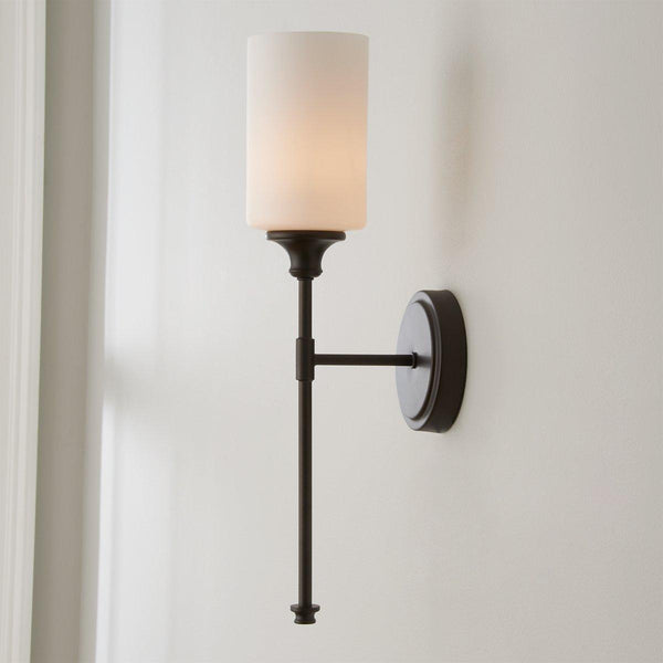 Tracie Vintage Industrial Brass Glass Wall Lamp