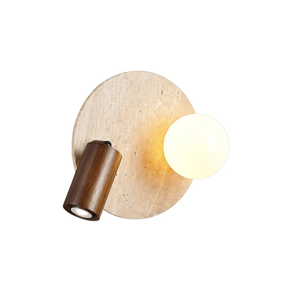 Travertine Lunara Duo Rotating Wall Light