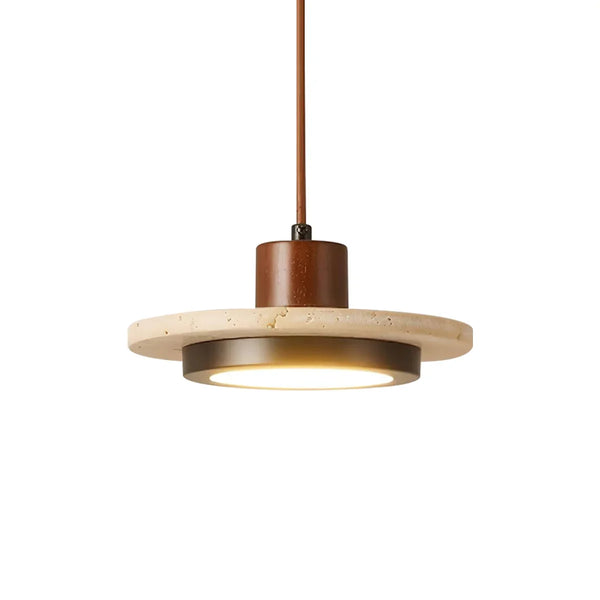 Travertine Retro Disc Pendant Lamp