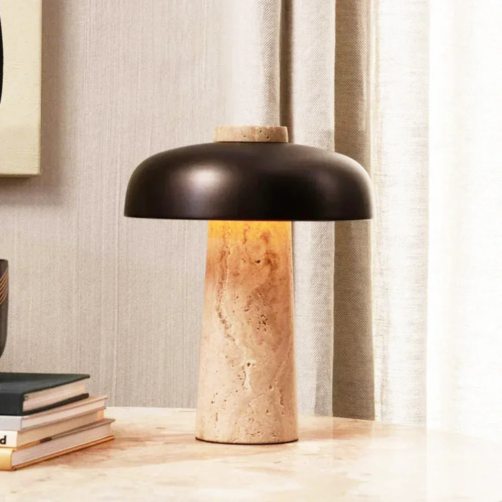 Travertine Reverse Table Lamp