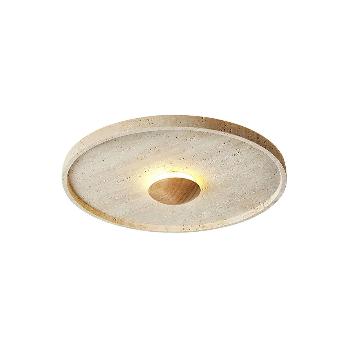 Travertine Tranquil Aura Disc Ceiling Light