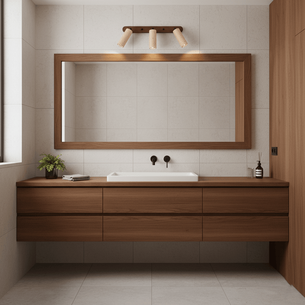 Travertine Triple Spotlight Wall Lamp