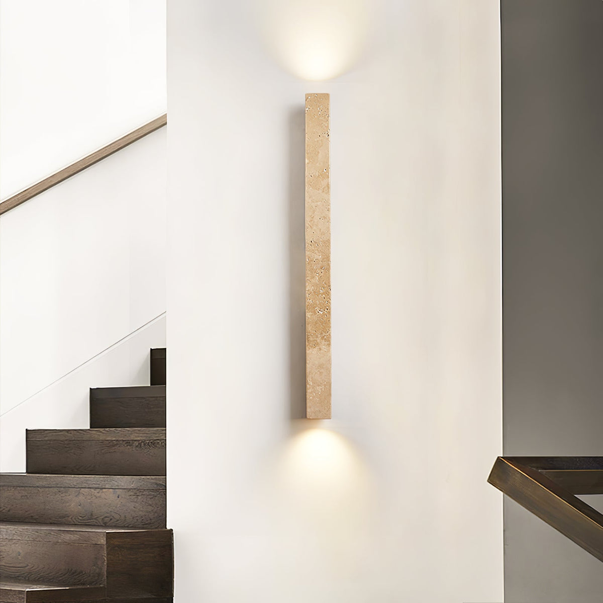Column Travertine Wall Light