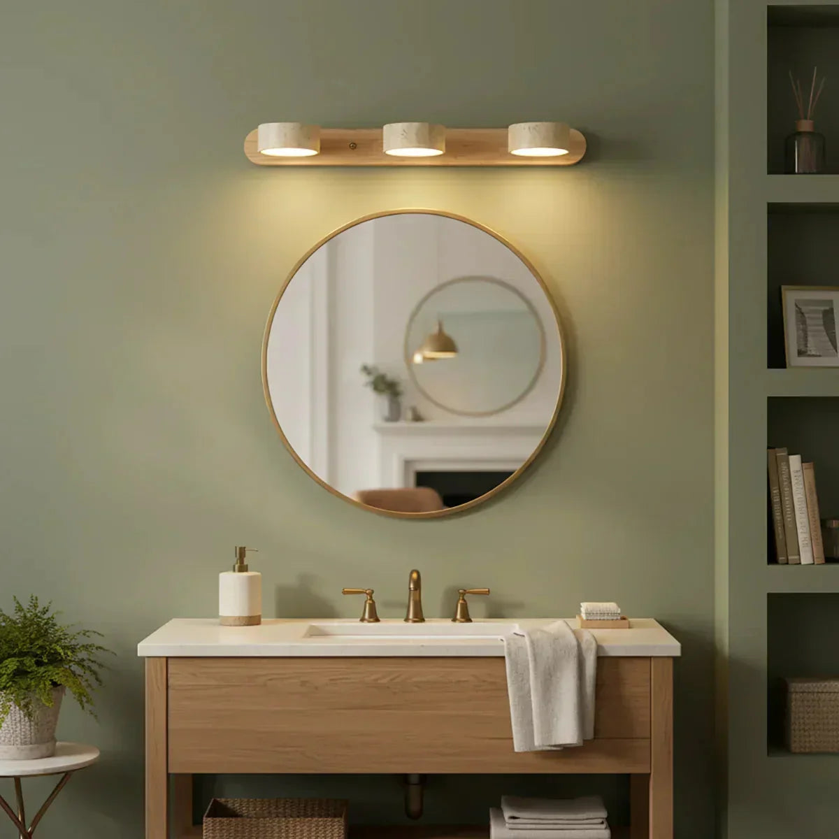 Travertine Duo Wall Light