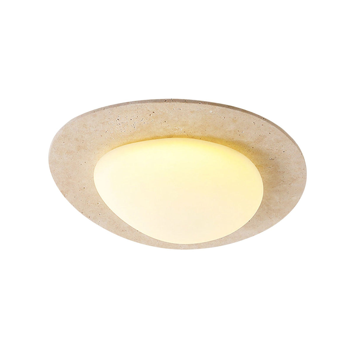 Travertine Oval Ceiling Light