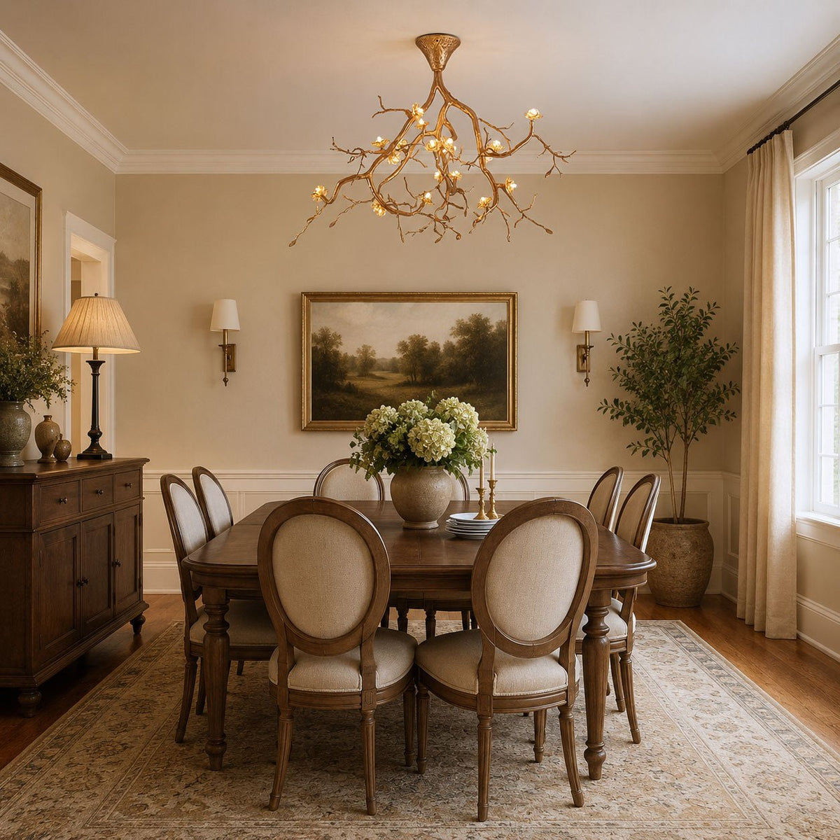 Tree Branches Flower Ceiling Lamp