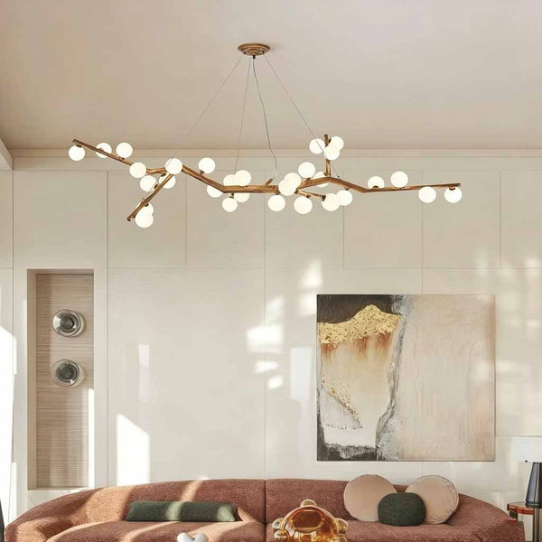 Tree Branch Chandelier Rustic Resin Multi-Globe