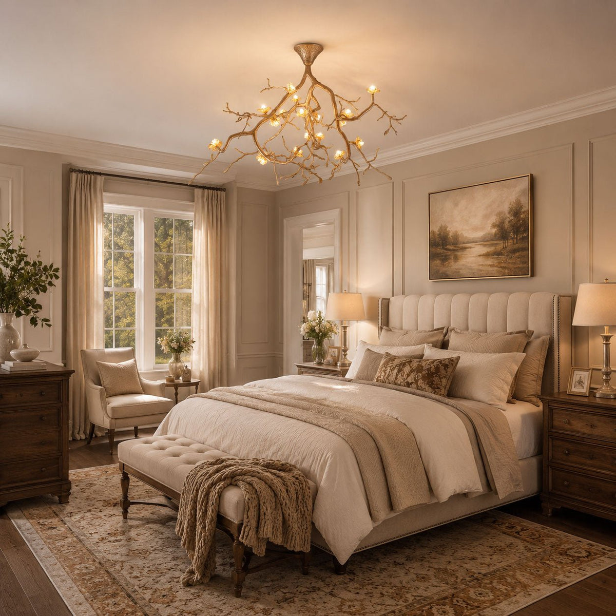 Tree Branches Flower Ceiling Lamp
