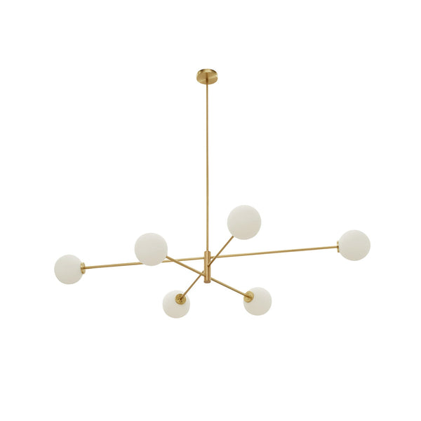 Catalel Brass Glass Chandelier