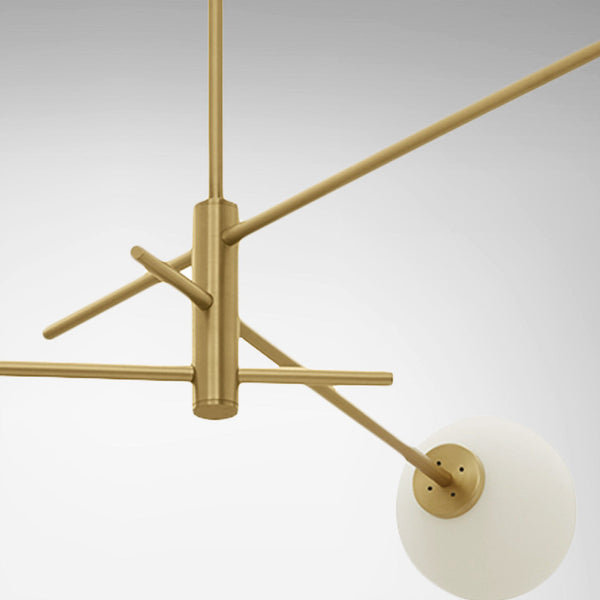 Catalel Brass Glass Chandelier