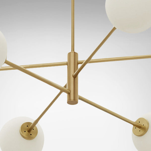 Catalel Brass Glass Chandelier