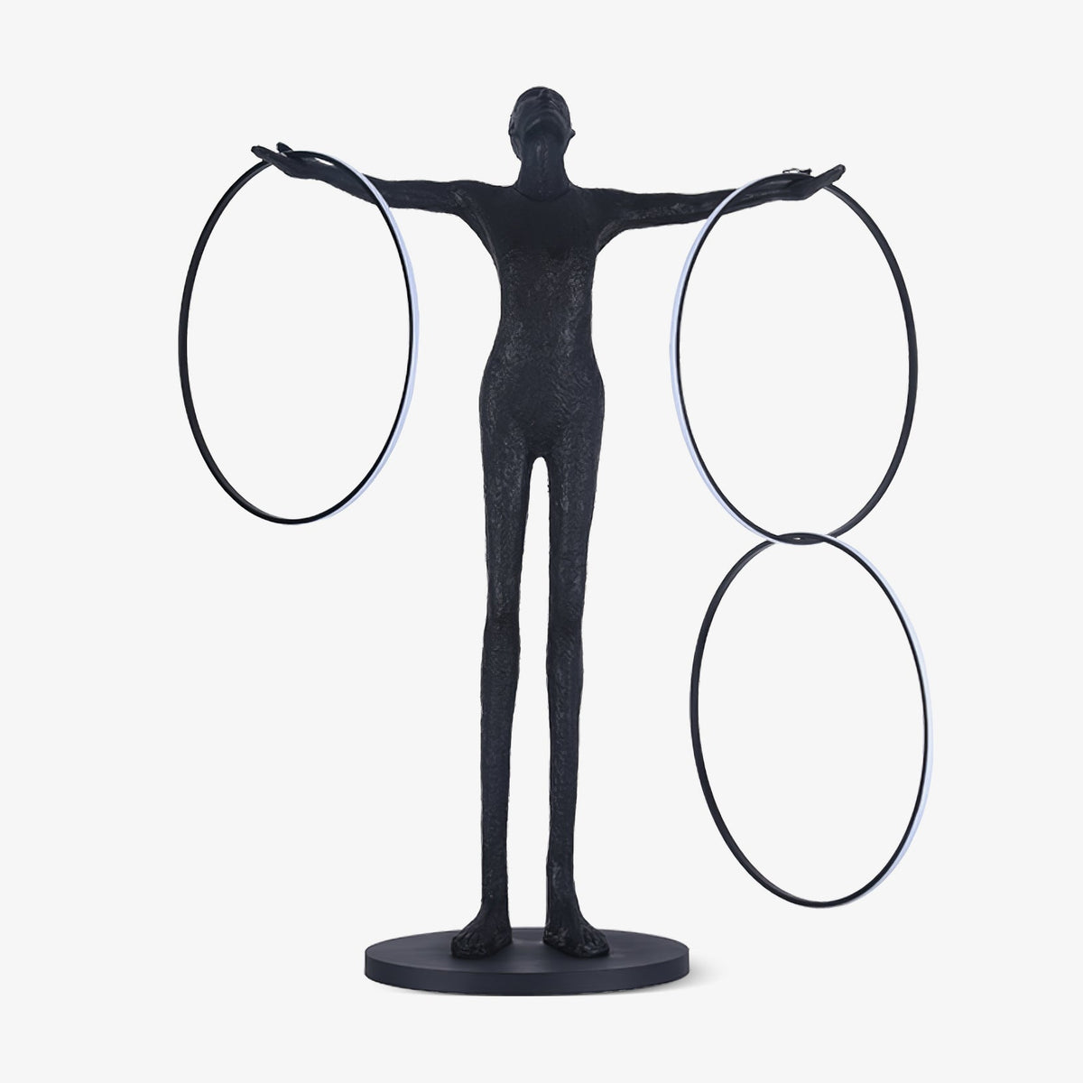Liva Sculpture Ring Figure Floor Lamp