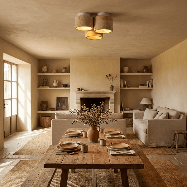 Trio Travertine Ceiling Light