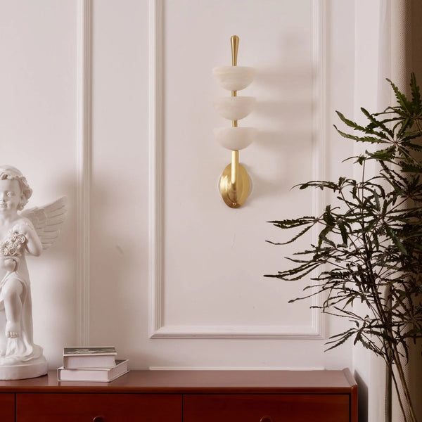 Triple Alabaster Wall Lamp