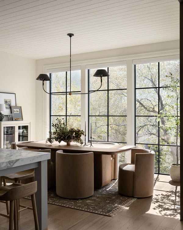 Turlington Vintage Industrial Brass Chandelier