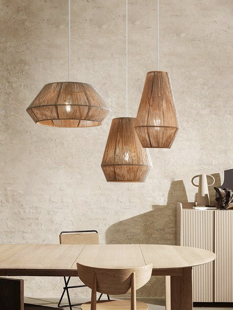 Twine Faceted Rope Pendant Lamp