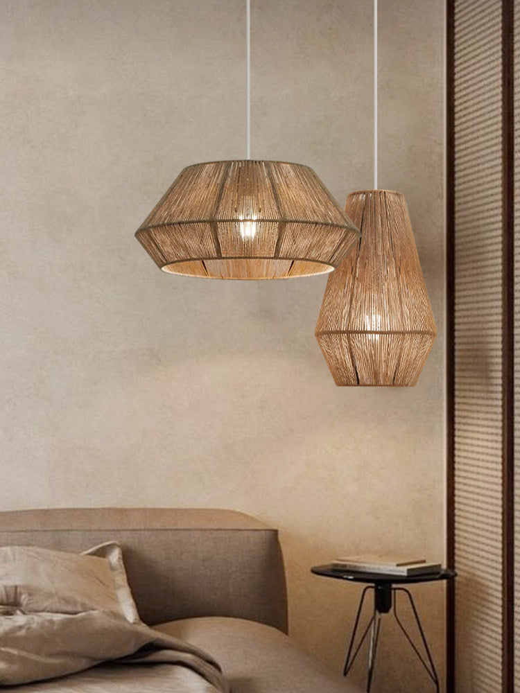 Twine Faceted Rope Pendant Lamp