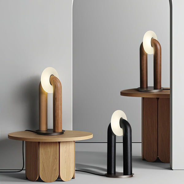 Elvelelia Vintage Wood Table Lamp