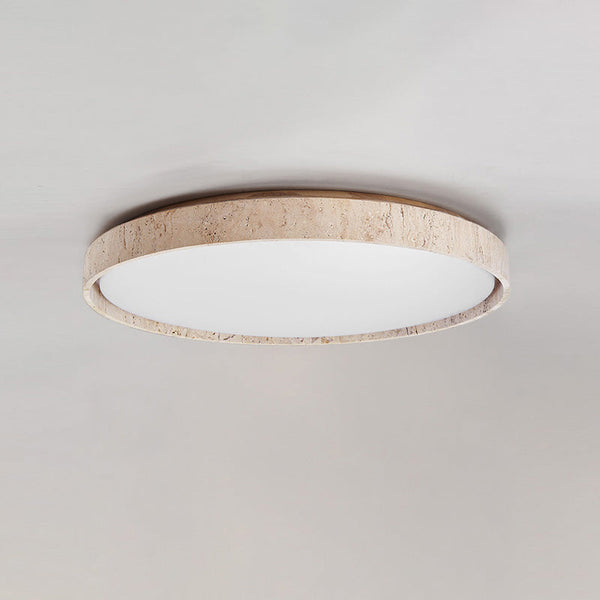 Symiror Round Travertine Ceiling Lamp