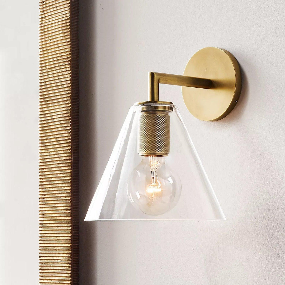 Armed Retro Brass Wall Sconce
