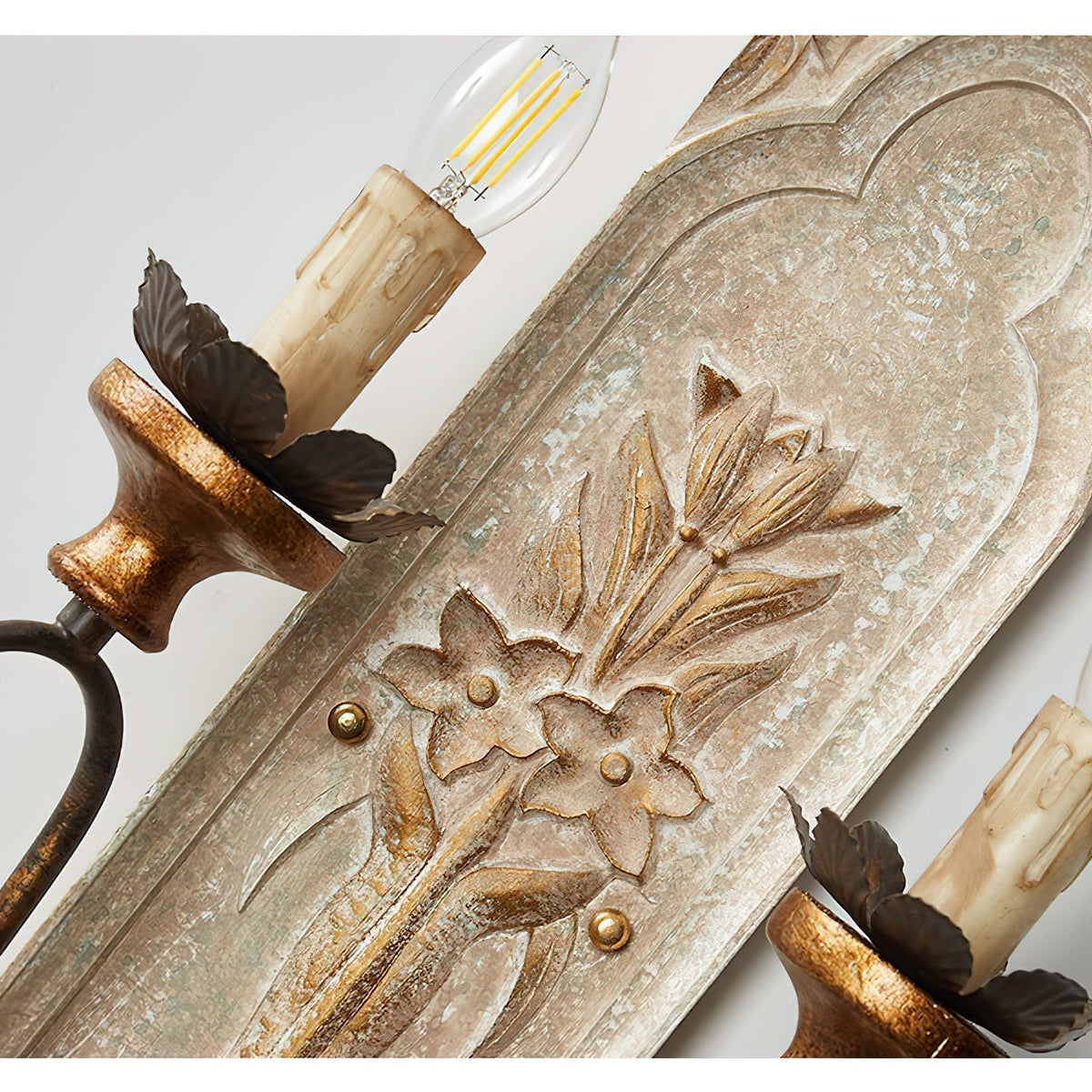 Elsoris Postmodern Luxury Wooden Wall Lamp