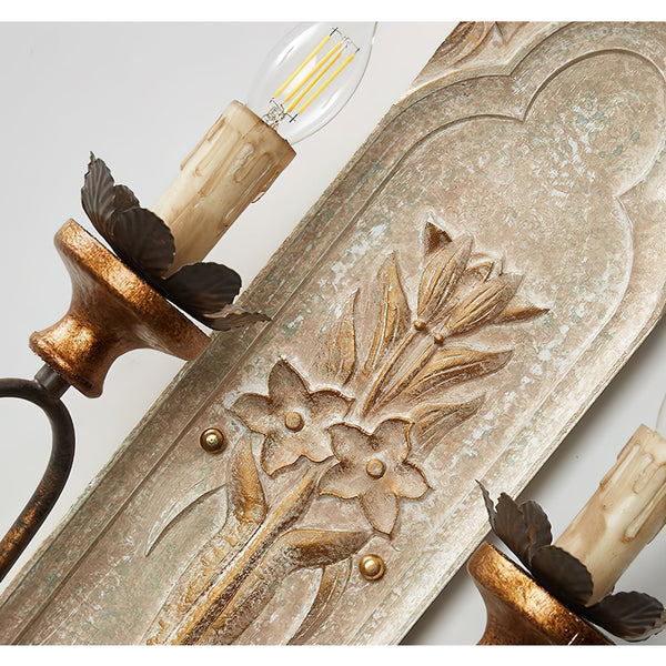 Elsoris Postmodern Luxury Wooden Wall Lamp