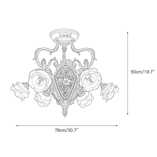 Rivaella Semi-Flush Mount Light