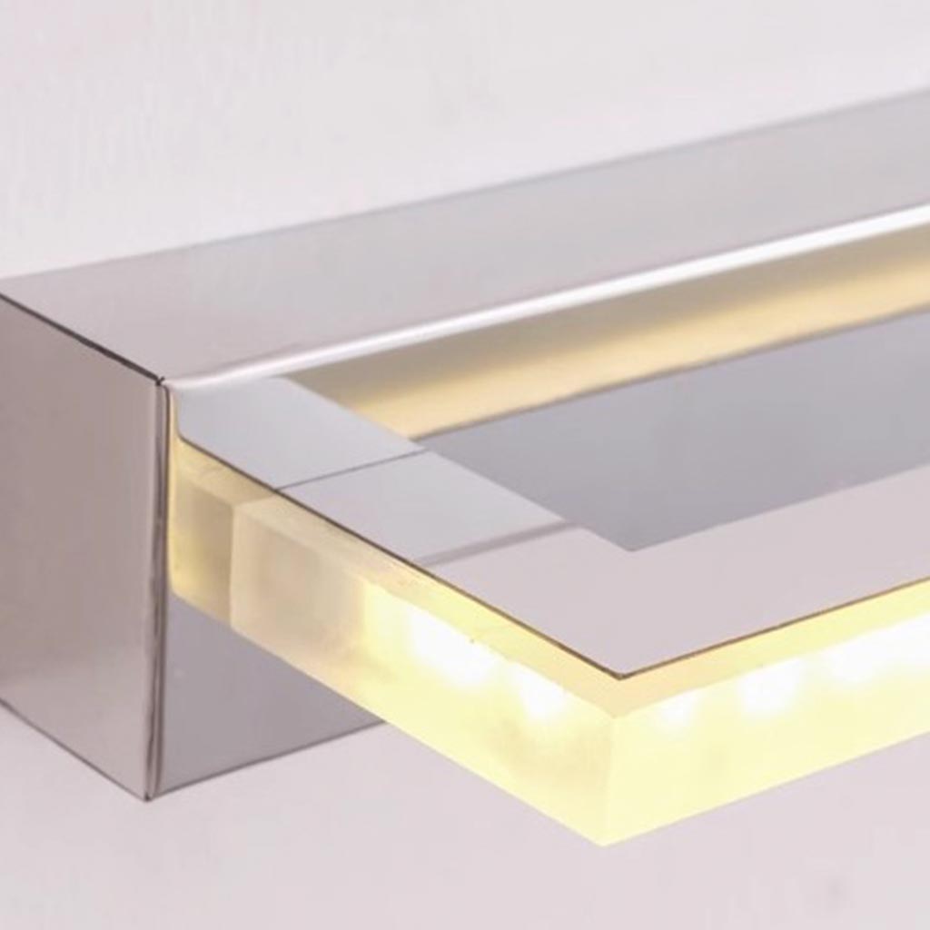 Vanity Mirror Sconce Wall Light Minimalist Rectangle LED, Chrome